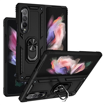 Samsung Galaxy Z Fold3 5G Hybride Hoesje met Metalen Standaard