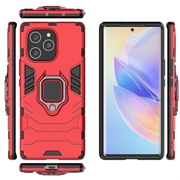 Honor 60 SE Hybride Hoesje met Ring Houder - Rood
