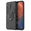 Oppo Reno Z Hybrid Case met Ring Houder - Zwart