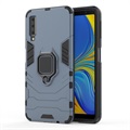 Samsung Galaxy A7 (2018) Hybrid Case met Ring Houder - Grijs