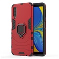 Samsung Galaxy A7 (2018) Hybrid Case met Ring Houder - Rood