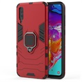 Samsung Galaxy A70 Hybrid Case met Ring Houder - Rood