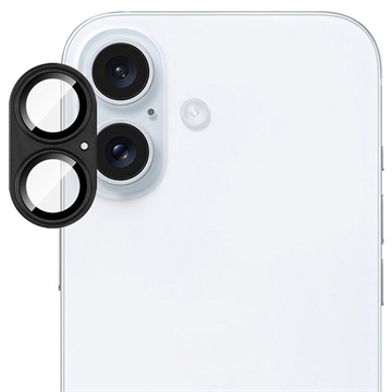 iPhone 17 Imak Volledige metalen en gehard glazen cameralensbeschermer - Zwart