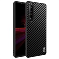 Imak LX-5 Sony Xperia 1 III Hybrid Hoesje - Koolstofvezel - Zwart