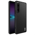 Imak LX-5 Sony Xperia 1 IV Hybrid Hoesje - Koolstofvezel - Zwart