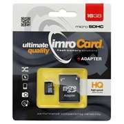 Imro microSDHC-geheugenkaart met SD-adapter - 16GB
