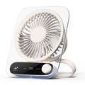JF136 Breedhoekige, draagbare bureau- en hangventilator met 199 snelheidsniveaus - Beige
