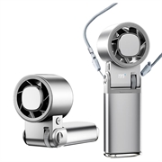 JF181 Draagbare handventilator met ledverlichting - 6000mAh