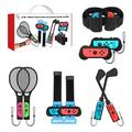 JYS JYS-NS215 10-in-1 Motion Control Grips Houder Golfclubs Pols Dans Band Handvat Been Strap Tennis Racket Game Accessoires Set voor Nintendo Switch