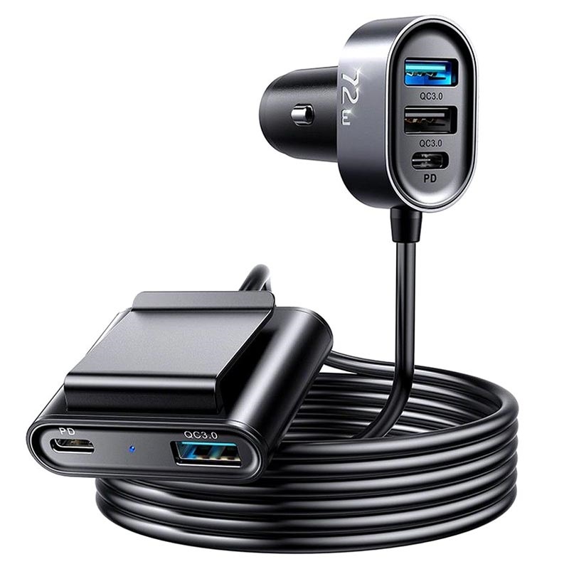 Bijzettafeltje Tropisch Oeganda Joyroom JR-CL05 5-Port Snelle Autolader - 2x PD USB-C, 3x QC3.0 USB - 72W