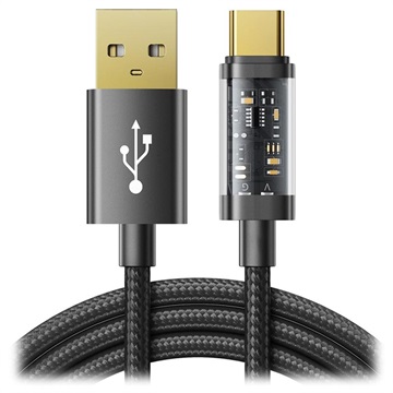 Joyroom USB-A/USB-C Snel Opladen Data Kabel - 1.2m - Zwart