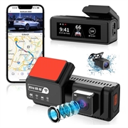 K17 dubbele 4K-dashcam met HDR-nachtzicht, GPS en wifi - zwart