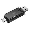 KAWAU C351 USB 3.0 Hoge snelheid Type C + USB SD / TF Card Reader Portable OTG Adapter