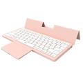 KF 8700 Opvouwbaar draadloos toetsenbord met touchpad en polyurethaan hoes - Roze