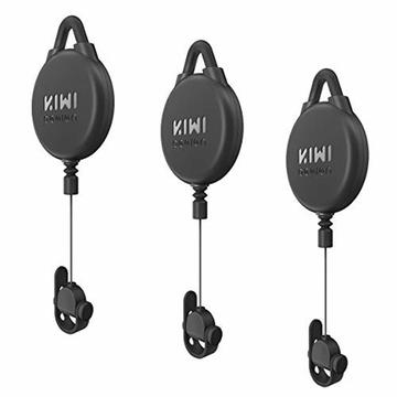 KIWI ontwerp VR kabelmanagement/houder - 3 stuks. - Zwart