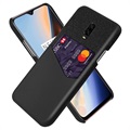 KSQ OnePlus 7 Cover met Kaarthouder - Zwart