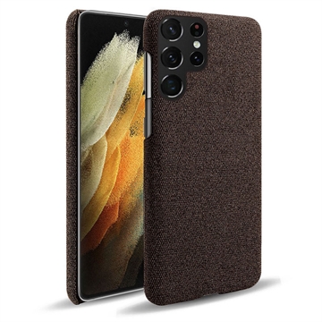 KSQ Stof Gecoate Samsung Galaxy S22 Ultra 5G Plastic Hoesje