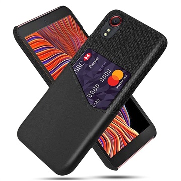 KSQ Samsung Galaxy Xcover 5 Hoesje met Kaartenzak - Zwart