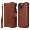 KT Multifunctional Series iPhone 14 Portemonnee Hoesje - Bruin