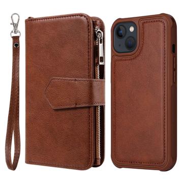 KT Multifunctional Series iPhone 14 Portemonnee Hoesje - Bruin