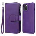 KT Multifunctional Series iPhone 14 Portemonnee Hoesje - Paars