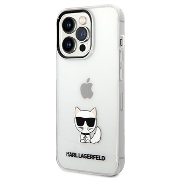 Karl Lagerfeld Choupette Logo iPhone 14 Pro Hoesje