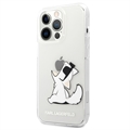 Karl Lagerfeld Doorzichtig iPhone 14 Pro TPU Hoesje - Choupette Eten