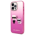 Karl Lagerfeld Gradient Karl & Choupette iPhone 14 Pro Max Cover