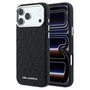 iPhone 18 Pro/17 Pro Karl Lagerfeld Grained Allover Logo Metal Langwerpig MagSafe-hoesje