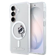 Samsung Galaxy S26+ Karl Lagerfeld IML Choupette Peekaboo Logo magnetische hoesje - Doorzichtig