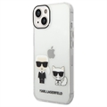 Karl Lagerfeld Ikonik Karl & Choupette iPhone 14 Cover - Doorzichtig