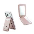 Karl Lagerfeld Karl & Choupette magnetische kaarthouder met standaard en spiegel - roze