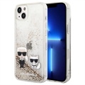  Karl Lagerfeld Liquid Glitter Karl & Choupette iPhone 14 Plus Hoesje