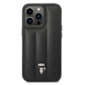 Karl Lagerfeld Quilted Puffy Ikonik Logo iPhone 14 Pro Max Hybrid Case - Zwart