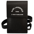 Karl Lagerfeld Smartphone Schoudertas - Paris 21 Rue St-Guillaume - Zwart