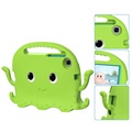 Samsung Galaxy Tab A7 Lite Kinderen Schokbestendige Draaghoesje - Octopus - Groen