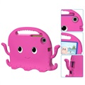 Samsung Galaxy Tab A7 Lite Kinderen Schokbestendige Draaghoesje - Octopus - Hot Pink
