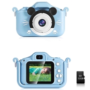 Kinderen Digitale Camera met 32GB Geheugenkaart - Blauw
