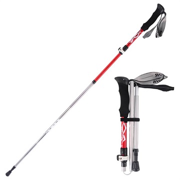Kodenor Aluminium Verstelbare Trekkingstok - Rood