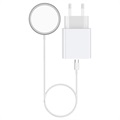Ksix MagCharge Opladen Set voor iPhone 12/13/14/15 - 15W/20W - Wit