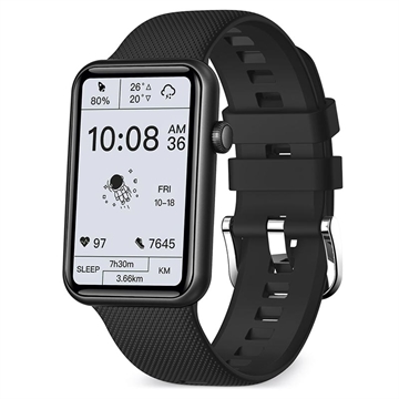 Ksix Tube Smartwatch met Hartslagmeter - Zwart