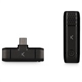 Ksix Draadloze Clip-On Microfoon voor Smartphones - USB-C - Zwart