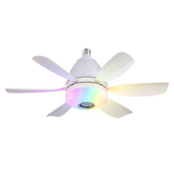 LEC017R 3-Snelheden RGB Dimbare Plafondventilator met Bluetooth Luidspreker