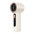 Handventilator met LED-display, 100 snelheidsstanden en Type-C-oplaadpoort - 3000mAh - beige