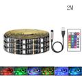 LED Light 5050 RGB IP65 Waterproof USB Powered LED Strip Light TV Backlight + Remote Control for for Bedroom Home Outdoor Decor - 2M