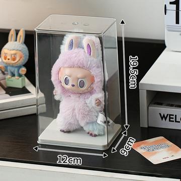 Labubu displaykoffer voor verzamelingen - 12 x 9 x 19.5cm - Helder / Wit