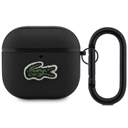 AirPods 4 Lacoste Petit Pique Croc Logo Patch hoesje - Zwart