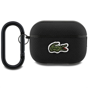 AirPods Pro 2 Lacoste Petit Pique Croc Logo Patch hoesje - Zwart
