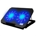 Laptop Koeler / Verstelbare Standaard met LED-Ventilatoren N99 - Zwart