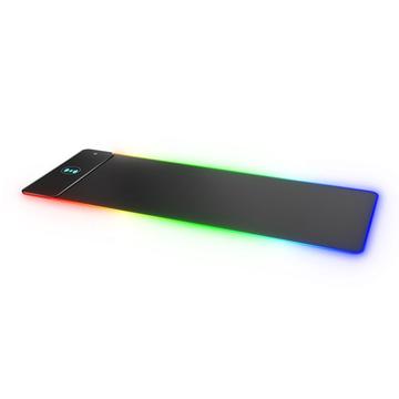 Groot antislip RGB-toetsenbord/muispad met 15W draadloze oplader - Zwart